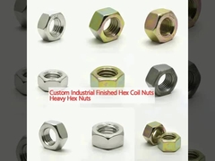 Custom Industrial Finished Hex Coil Nuts Heavy Hex Nuts